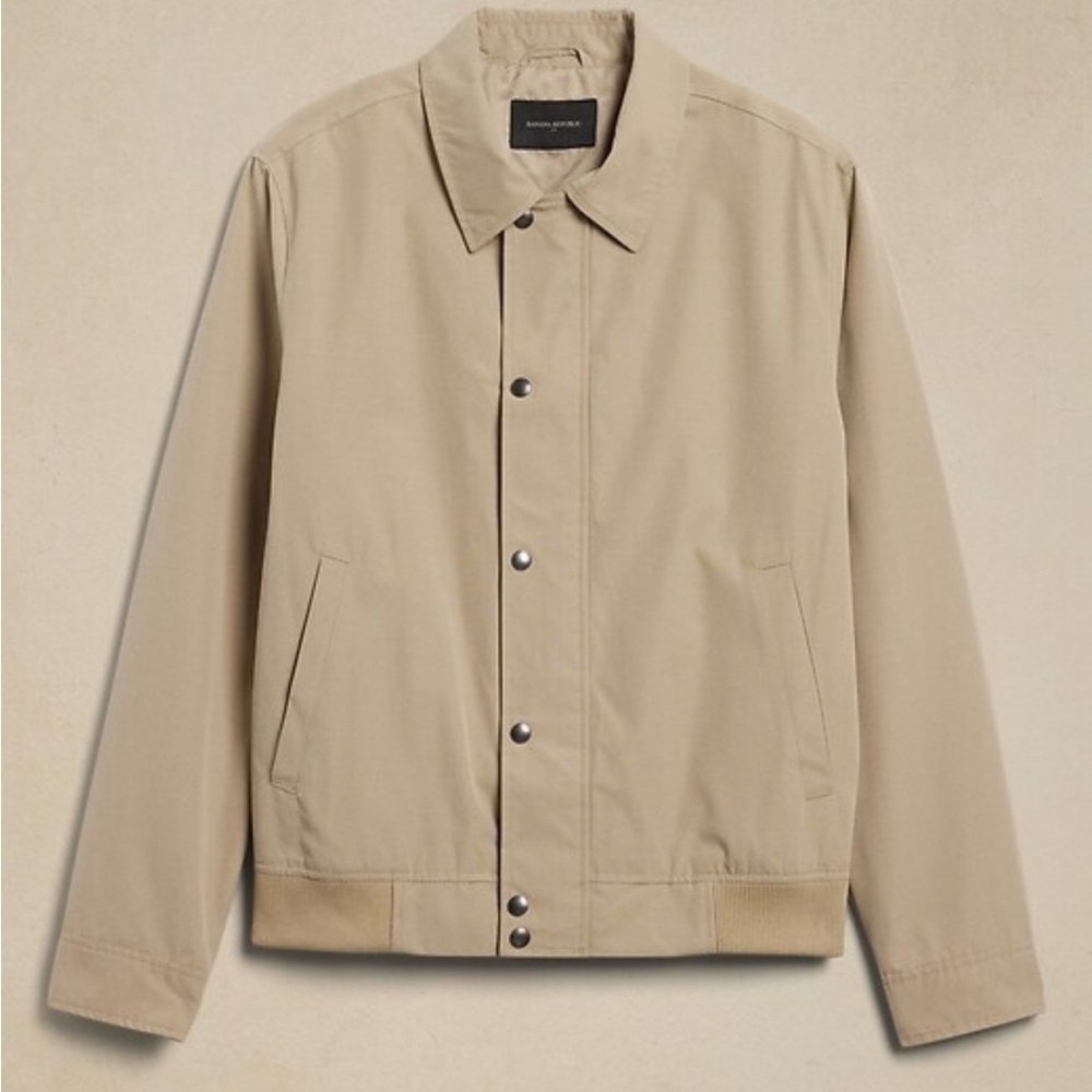 Men's Beige Lightweight Bomber Jacket